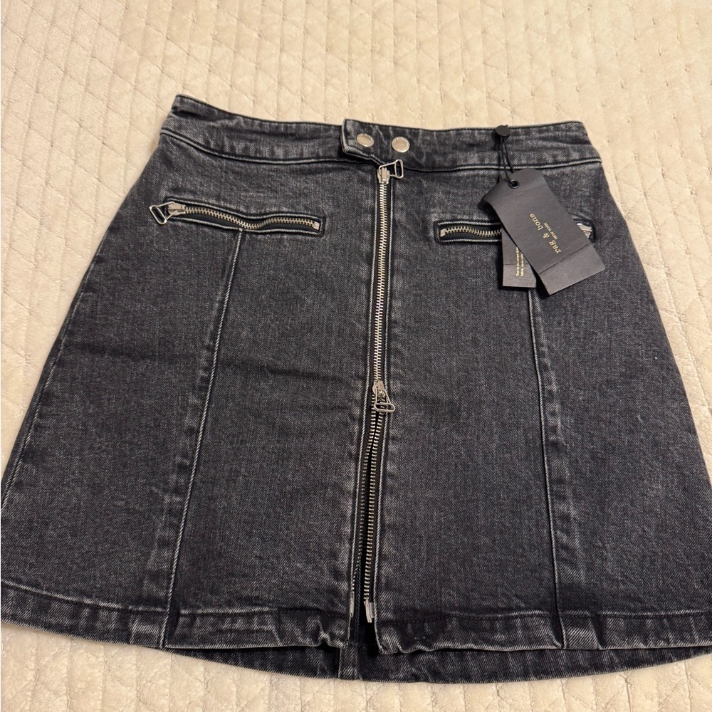 Black Denim Skirt